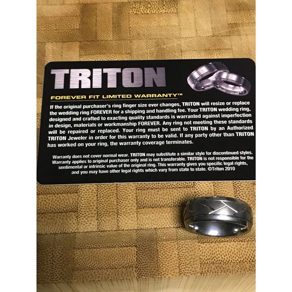 TRITON MENS TUNGSTEN WEDDING RING - Picture 1 of 4